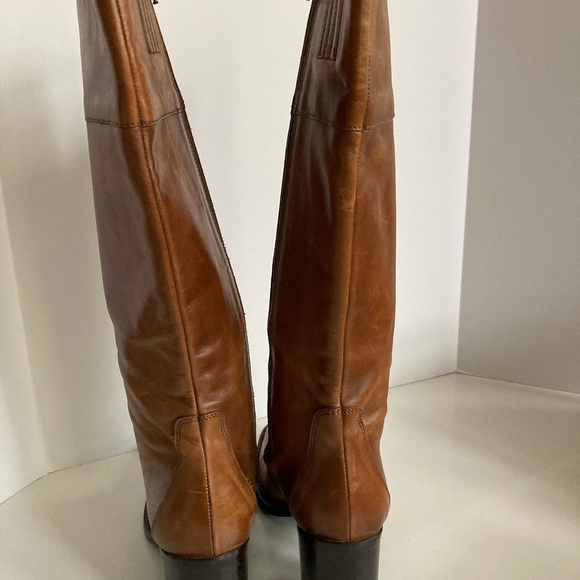 Vintage Brown Leather Knee High Women’s Boots Size 39 - Picture 7 of 8